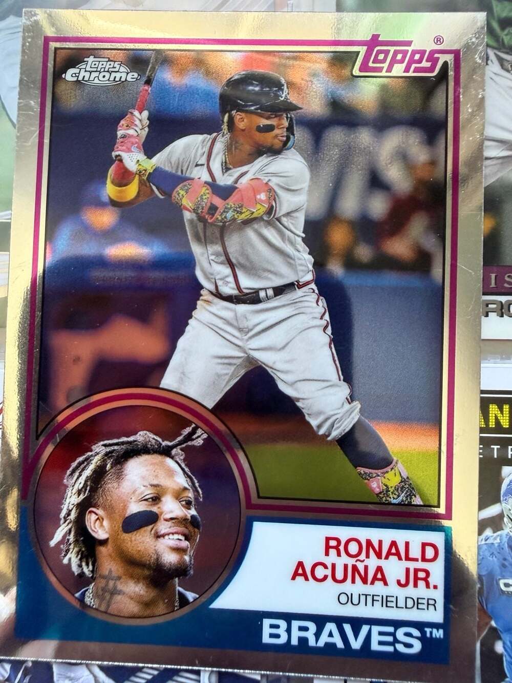 2022 Topps Chrome Ronald Acuna Jr. #83-2 Baseball Card